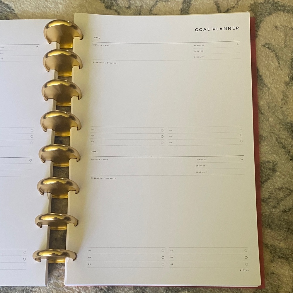 Gold Disc-Bound Notebook with Ruler - Picture 2 of 4